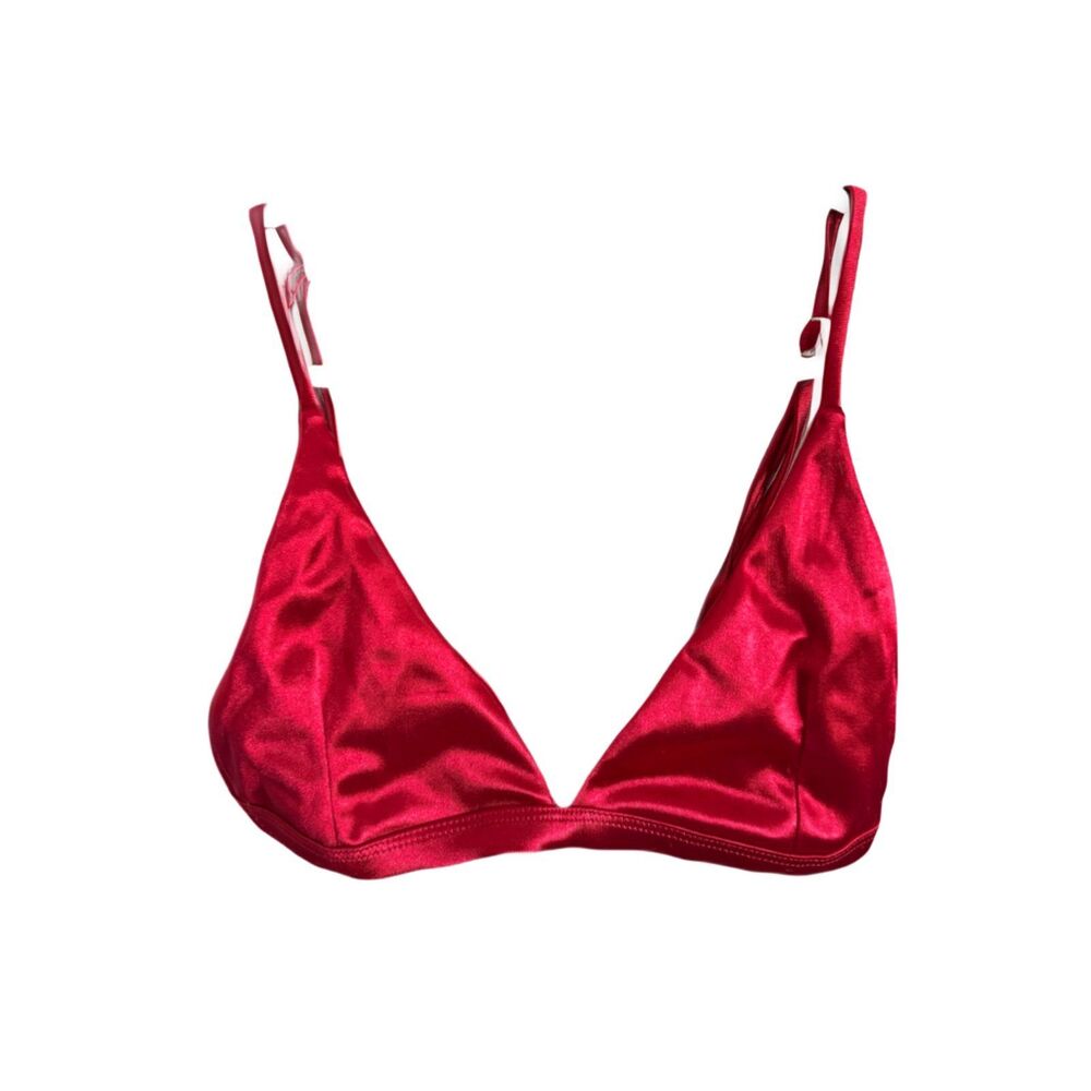 Shiny Red Bikini 2 Piece Set M